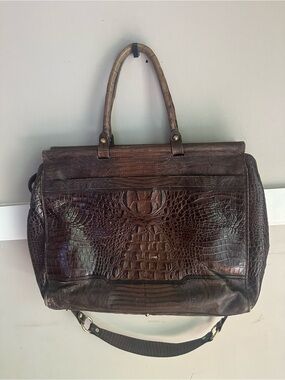 Brahmin Brown Leather Briefcase - Classic Work Bag